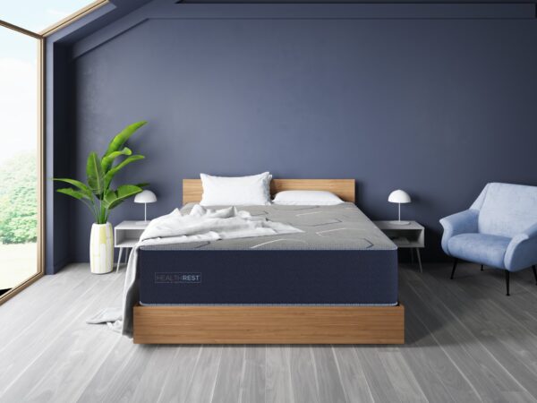 HealthRest - California King PolarBreeze Plush - Navy Blue