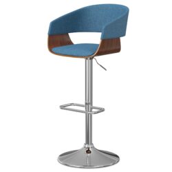 Lowell - Adjustable Swivel Bar Stool - Blue