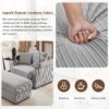 Single Sofa With Storage, Movable Ottoman, USB Ports, Cup Holders, Phone Holder - Gray - Image 7