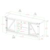 Farmhouse Barn Door TV Stand For TVs Up To 65" - Rustic Oak - Image 6
