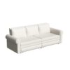 Pull Out Sofa Bed, 3 In 1 Convertible Sleeper Sofa With Nailhead Trim & Rolled Arm, Multi Functional Sofa Bed For Living Room, Bedroom, Apartment, Office - Cream White - Image 11