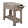 Accent Side Table, Storage, Lamp, Transitional - Taupe - Image 7