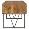 Charm - Writing Desk With 4 Drawers And Open Shelf - Nutmeg Brown - Image 11