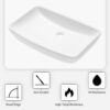 Rectangular Vessel Bathroom Sink - White - Image 5
