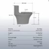 Ceramic 1 Piece Toilet With Tornado Flush And Soft Closing Seat - Light Gray - Image 3