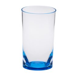Halo - Leading Ware Oval Acrylic Glasses Drinking (Set of 4) Hi Ball, Bpa Free Plastic Water Tumblers - Blue