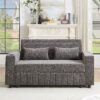 Pull Out Sofa Bed Convertible Couch Loveseat Sofa Modern Sleeper Sofa With Adjustable Backrest For Living Room - Gray - Image 9