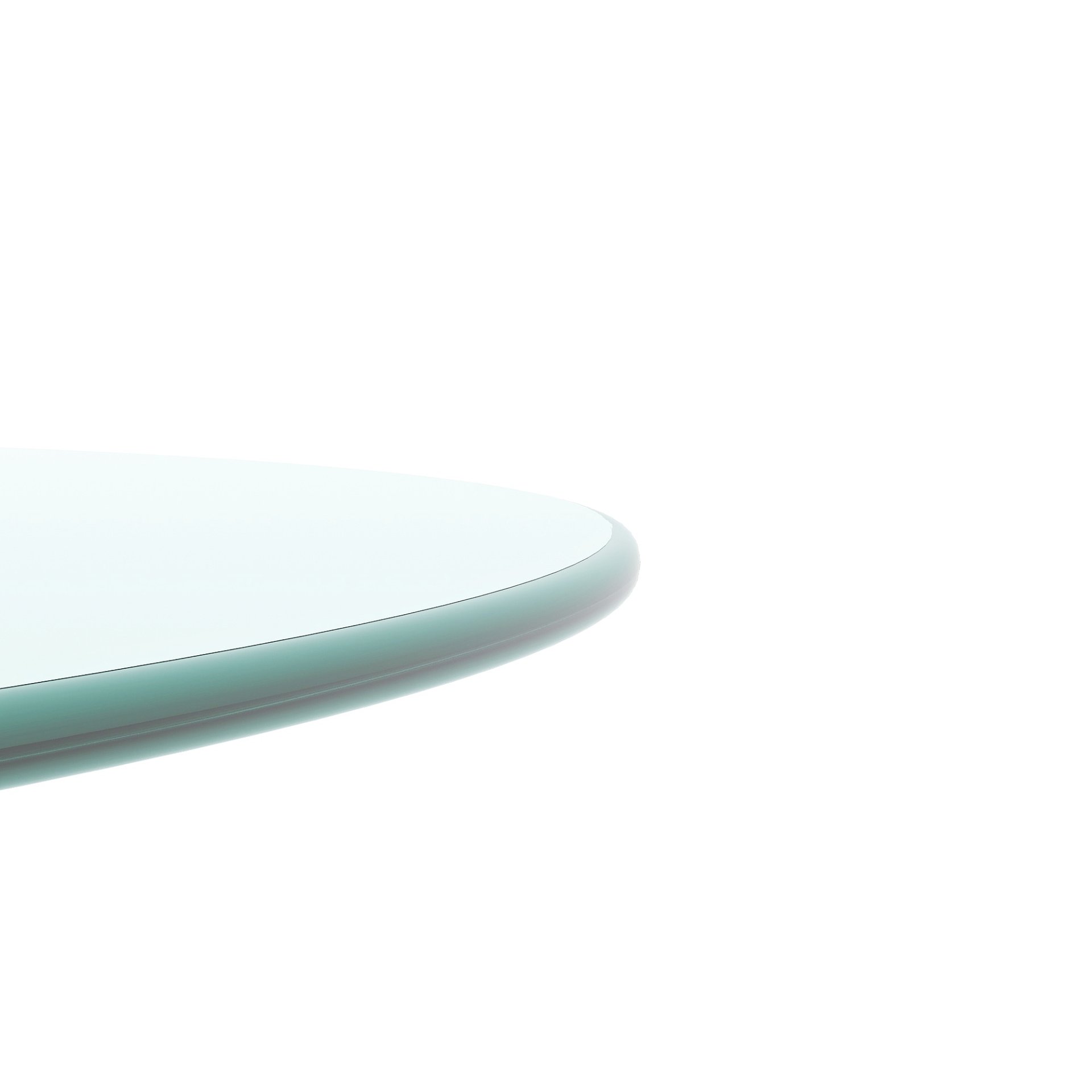 20" Round Tempered Glass Table Top Clear Glass 1 / 4" Thick Round Polished Edge - Transparent - Image 5