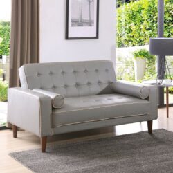 Contemporary Loveseat For Two - Gray