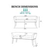 Accent Bench With Padded Low Back And Flared Arms - Green - Image 3