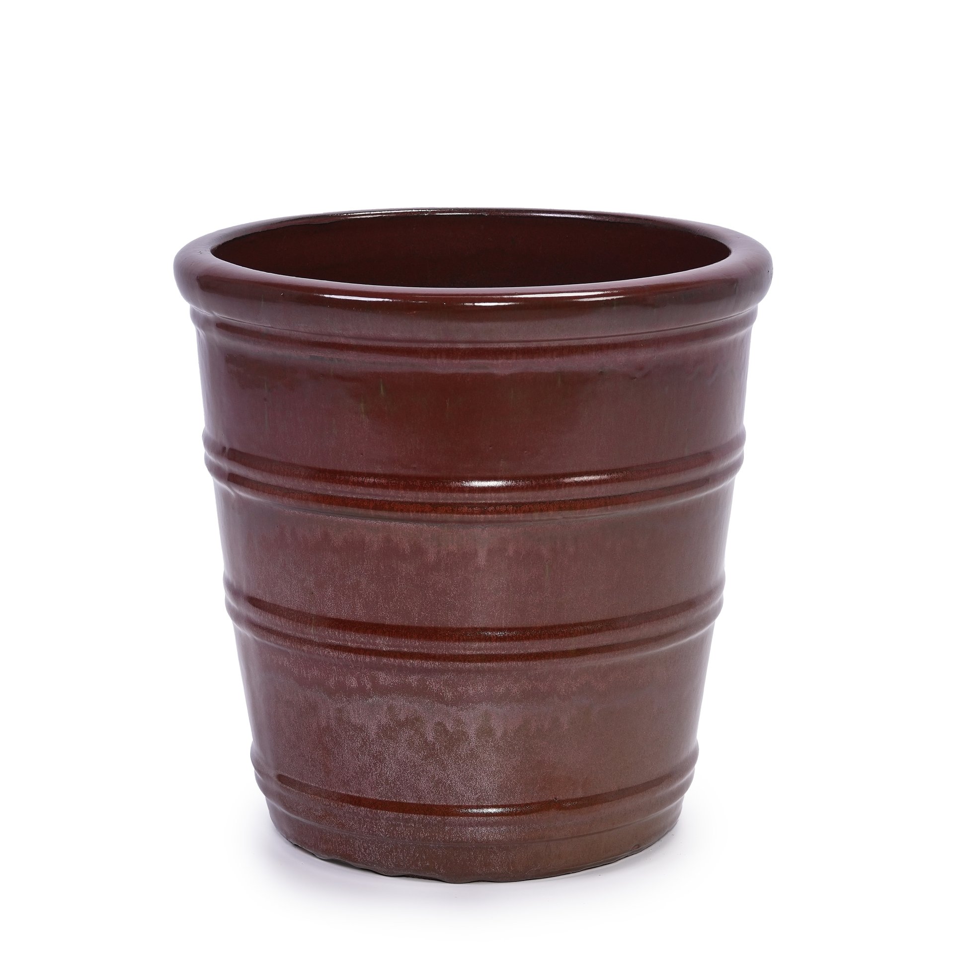 3 Pieces Ceramic Flowerpot, Planter For Patio, Garden Or Windowsills - Bean Paste Red - Image 7