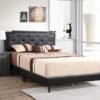 Deb - Full Bed Button Tufted - Black - Image 7