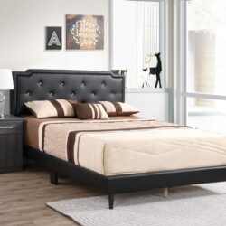 Deb - Full Bed Button Tufted - Black