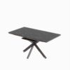 Modern Mid Century Extendable Dining Table With Metal X Shape Legs Top - Black - Image 7