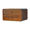 Floating Curved Bedside Table - Chestnut - Image 3