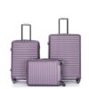 3 Piece Luggage Sets Lightweight Suitcase With Two Hooks, Spinner Wheels, Tsa Lock, (20/24/28) - Purple - Image 12