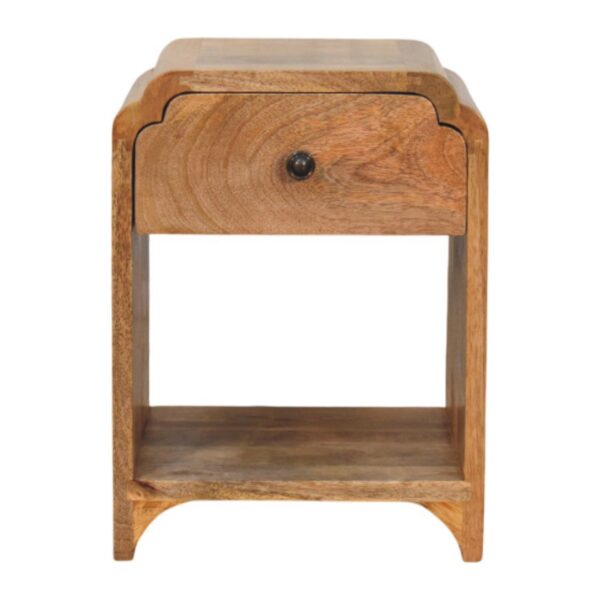 Newton - Mini Nightstand With A Drawer And Open Shelf - Beige Brown