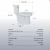Gloss 2 Piece Toilet With 1.28 Gpf Tornado Flush, Rimless Bowl, Soft Closing Seat - Gloss White - Image 3