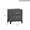 Glasgow - Nightstand With English Dovetail Drawers - Gray - Image 3