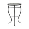 Outdoor Side Table With Tile Mosaic Table Top - Black - Image 4