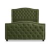 Marcella - Queen Upholstered Shelter Headboard Bed Set - Olive Green - Image 2