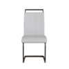 Modern Dining Chairs With High Back Upholstered Design Metal Legs, (Set of 4) - White - Image 16