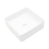 Modern Ceramic Square Vessel Bathroom Sink - White - Image 9