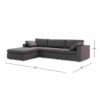 Cecilia - Modular Corner Sectional, Modern Sofa - Gray - Image 15