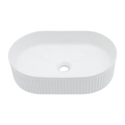 Vessel Oval Bathroom Sink - White