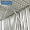 Industrial - 20' x 10' Heavy Duty Metal Garage Shed - Dark Gray - Image 9