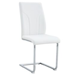 Modern (Set of 6) Dining Chairs With High Backrest And Sturdy Legs For Restaurants And Kitchens - White