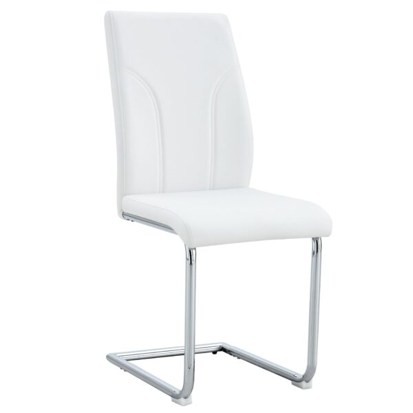 Modern (Set of 6) Dining Chairs With High Backrest And Sturdy Legs For Restaurants And Kitchens - White