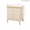 3 Drawer Nightstand - Beige - Image 5