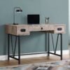 Computer Desk For Home Office, Laptop, Storage Drawers, Transitional - Taupe - Image 3