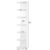 Glam Open Shelving Rack With Mirrored Back For Living Room - Cream / White - Image 3