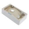 Rectangle Wall Mount Bathroom Sink, Single Faucet Hole - White - Image 9