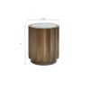 Valentina - Accent Table With Scalloped Edge Design - Bronze - Image 3