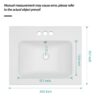 Modern Rectangular Single Vanity Top With Overflow And 3 Faucet Holes - White - Image 3