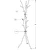 Coat Rack, Hall Tree, Free Standing, 11 Hooks, Entryway, Contemporary & Modern - White - Image 3
