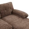 Modern U Shaped Sectional Sofa With Dual Chaise Lounges Storage Pockets And Armrest Pillows - Brown - Image 18