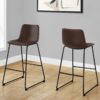 Office Chair, Bar Height, Standing, Computer Desk, Work, Leather Look, Contemporary, Modern - Brown - Image 12
