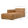 Rex - Left Chaise Sofa Module - Sienna - Image 14