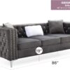 Paige - Sofa - Gray - Image 4