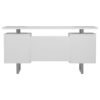 2 Drawer Computer Desk High Gloss Home Office - White - Image 10