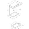 Accent Table, C - Shaped Contemporary & Modern - Brown - Image 13