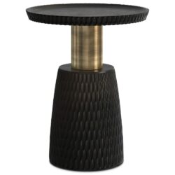 Breanna - Side Table - Black / Gold