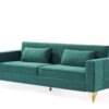 Aesthetic Sofas For Living Room, 3 Seater Couch With Classic Modern Appeal And Luxurious Soft Comfort, Easy To Maintain - Green - Image 2