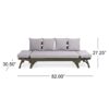 Outdoor Expandable Daybed With Water Resistant Cushion - Gray - Image 9