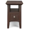 Acadian - Narrow Side Table With Drawer - Brown - Image 2