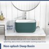 Square Vessel Bathroom Sink - Green - Image 7
